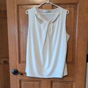 Chico's Cream Sleeveless Twist Blouse